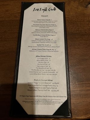 Menu photo 7 Lone Eagle Grille Incline Village, NV