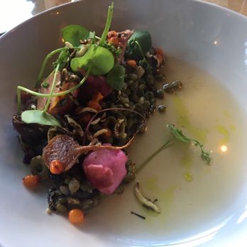 The Acorn - Radish Marinated + Smoked Radish, Sea Buckthorn, Pickled Knotweed, Charred Pearl Onion, Mung Bean, Chickpea + Hay Broth - Vegan Near Me - Vancouver, British Columbia The Acorn - Radish Marinated + Smoked Radish, Sea Buckthorn, Pickled Knotweed, Charred Pearl Onion, Mung Bean, Chickpea + Hay Broth - Vegan Near Me - Vancouver, British Columbia