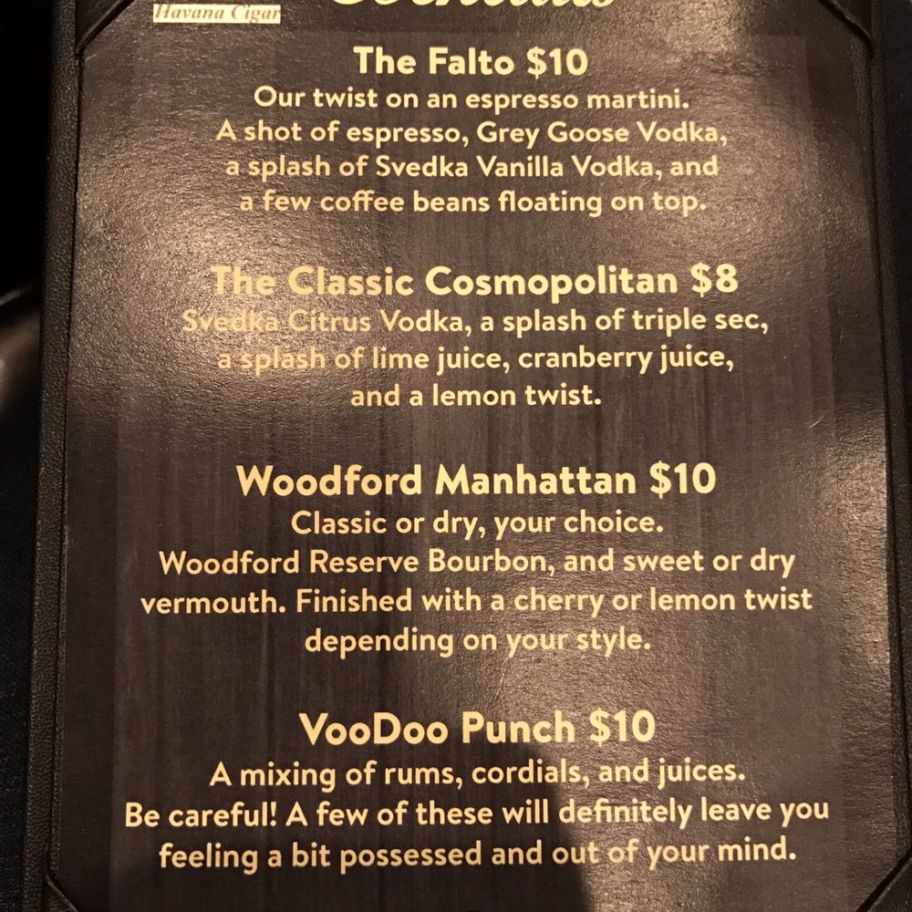 Havana Cigar - the menu for cocktails - Tobacco Shops Near Me - Warwick, Rhode Island Havana Cigar - the menu for cocktails - Tobacco Shops Near Me - Warwick, Rhode Island