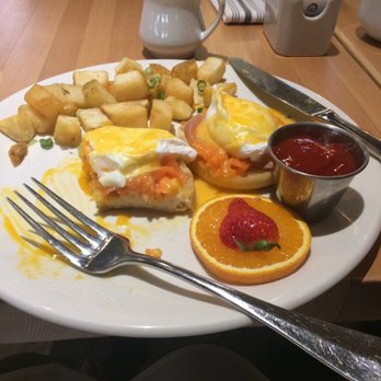 Table Food + Drink - Really good smoked salmon egg Benedict:) - Canadian (New) Near Me - Canmore, Alberta