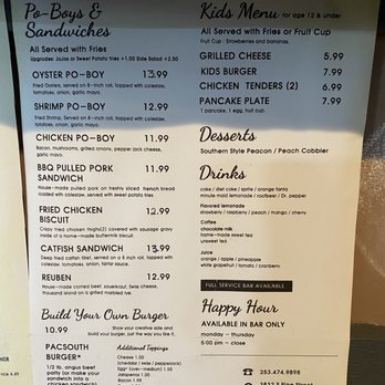 Pacific Southern - Menu - Southern Near Me - Tacoma, Washington Pacific Southern - Menu - Southern Near Me - Tacoma, Washington