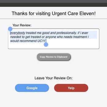 Care Eleven - everybody treated me good and professionally. if i ever needed to get treated or anyone who needs treatment i would recommend UC11 - Urgent Care Near Me - New Orleans, Louisiana