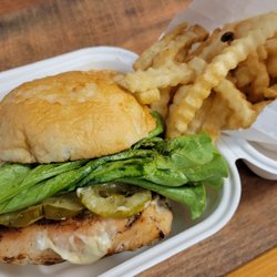 Brickhouse Burgers & Pizza - Gluten free option grilled chicken sandwich