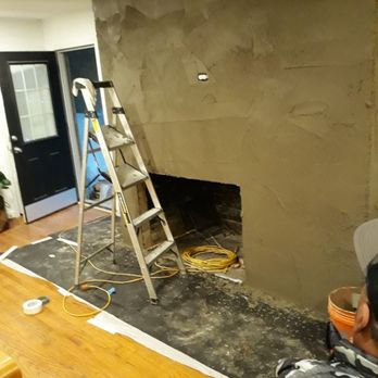 Texas Stucco & Construction Services - We're adding Stucco to a fireplace and listening to everything that the owners wanted. He always made his customers so happy and grateful - Stucco Services Near Me Texas Stucco & Construction Services - We're adding Stucco to a fireplace and listening to everything that the owners wanted. He always made his customers so happy and grateful - Stucco Services Near Me