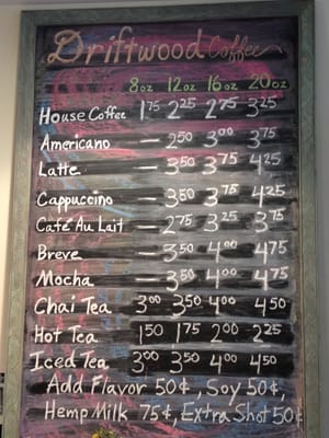 Menu photo 3 Driftwood Coffee Portland, OR