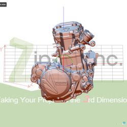 Zip-Bit - ZBI : 3D HiRez SL Scan (Structured Light) of “YAMAHA Motorcycle Engine”  https://skfb.ly/66vVZ