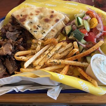 Smoke & Honey - Pork Gyro Platter - Greek Near Me - New Orleans, Louisiana Smoke & Honey - Pork Gyro Platter - Greek Near Me - New Orleans, Louisiana