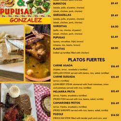 Tacos & Pupusas Gonzalez - Our new menu