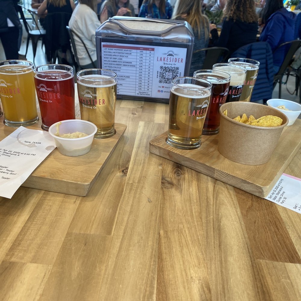 Lakesider Brewing - 2 flights of beer - Beer Bar Near Me - West Kelowna, British Columbia