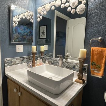 Nando's Tile - Guest Bathroom Backsplash - General Contractors Near Me