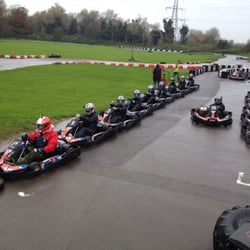 Surbiton Raceway - Go Karts getting ready to start on the track