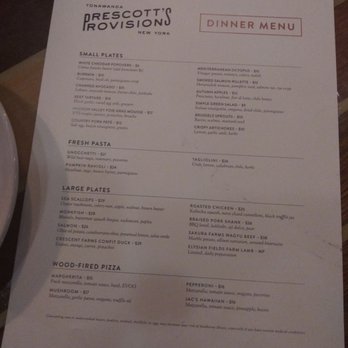 Prescott's Provisions - Menu - New American Near Me - Tonawanda, New York