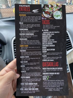 Menu photo 2 ZacaTacos Mexican Grill Bay City, MI Menu photo 2 ZacaTacos Mexican Grill Bay City, MI