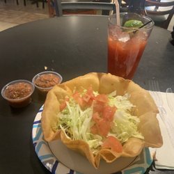 American Legion Post No 426 - Tuesday night taco salad, homemade salsa and a bloody Mary.