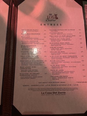 Menu photo 4 The Fox Den Bar Borrego Springs, CA Menu photo 4 The Fox Den Bar Borrego Springs, CA