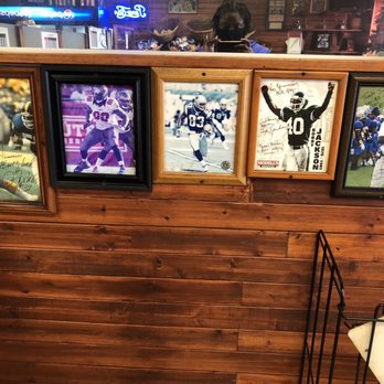 Jimmie's Hot Dogs - football memorabilia on the wall - Hot Dogs Near Me - Albany, Georgia