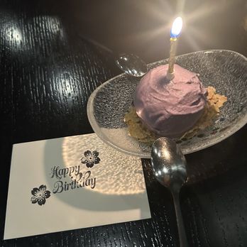 Ryla - Birthday ube ice cream and frosted cornflakes and a birth candle - Asian Fusion Near Me - Hermosa Beach, California