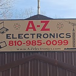 A-Z Electronics - Sign on shop.