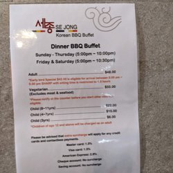 Se Jong Korean BBQ Buffet
