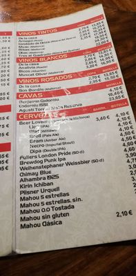 Menu photo 4 Bar España Palma, PM