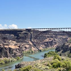 Perrine Coulee Falls - View of I.B. Perrine Bridge