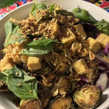 Thai Pop - Brussels sprouts and rice noodles with fried tofu - Thai Near Me - Rochester, Minnesota