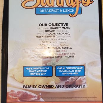 Sunny's Breakfast & Lunch - Sunny's menu 10/2025 - Breakfast & Brunch Near Me - Chandler, Arizona Sunny's Breakfast & Lunch - Sunny's menu 10/2025 - Breakfast & Brunch Near Me - Chandler, Arizona