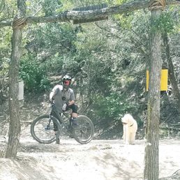 A man and his trail dog A man and his trail dog