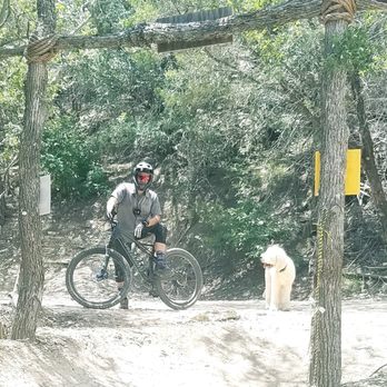 Spider Mountain Bike Park - A man and his trail dog - Mountain Biking Near Me - Burnet, Texas Spider Mountain Bike Park - A man and his trail dog - Mountain Biking Near Me - Burnet, Texas