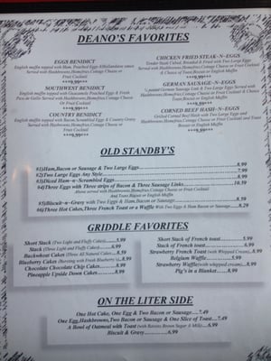 Menu photo 2 Deano's Diner Grants Pass, OR