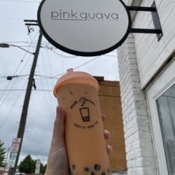 Pink Guava - Thai-tea milk tea with boba