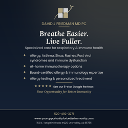 David J Friedman, MD PC - If you have allergies, asthma, or sinus issues have been slowing you down, you don't have to just live with it