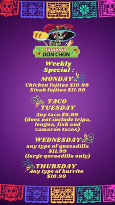 Menu photo 2 Taqueria Don Chon Atlanta, GA Menu photo 2 Taqueria Don Chon Atlanta, GA