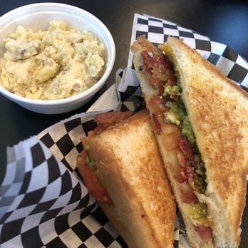 Pinky's Grilled Cheestro - Ultimate Grilled Cheese with their loaded potato salad - Sandwiches Near Me - Garden City, Kansas Pinky's Grilled Cheestro - Ultimate Grilled Cheese with their loaded potato salad - Sandwiches Near Me - Garden City, Kansas