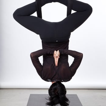 Aerial Yoga Houston - Inverted baddha konasana with namaskar hands - Yoga Near Me - Houston, Texas Aerial Yoga Houston - Inverted baddha konasana with namaskar hands - Yoga Near Me - Houston, Texas