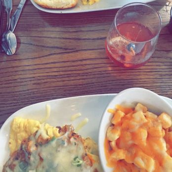 Another Broken Egg Cafe - Bacquezo Omelette and Biscuit & Gravy (came with extras!) With a Lemon Blueberry Mimosa and Milagro tequila sunrise to drink! - Breakfast & Brunch Near Me - Panama City Beach, Florida Another Broken Egg Cafe - Bacquezo Omelette and Biscuit & Gravy (came with extras!) With a Lemon Blueberry Mimosa and Milagro tequila sunrise to drink! - Breakfast & Brunch Near Me - Panama City Beach, Florida