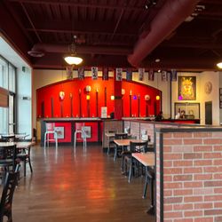 Volcano Ramen - The bar to the left of the establishment