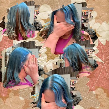 Lindsays Hair Barn - Shadow box with teal on top and brown underneath - Hair Salons Near Me - Selma, Texas Lindsays Hair Barn - Shadow box with teal on top and brown underneath - Hair Salons Near Me - Selma, Texas