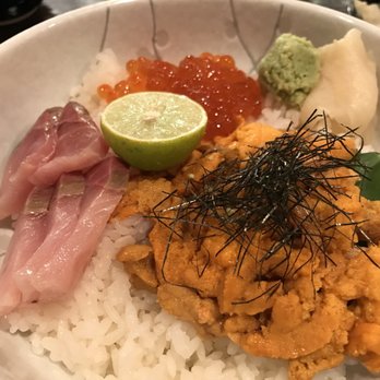 Kaoru - Uni don with Ikura, Hamachi $25 - Japanese Near Me - New York, New York