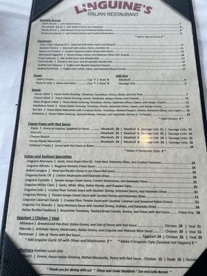 Menu photo 2 Linguine's Italian Restaurant Bowmansville, NY Menu photo 2 Linguine's Italian Restaurant Bowmansville, NY