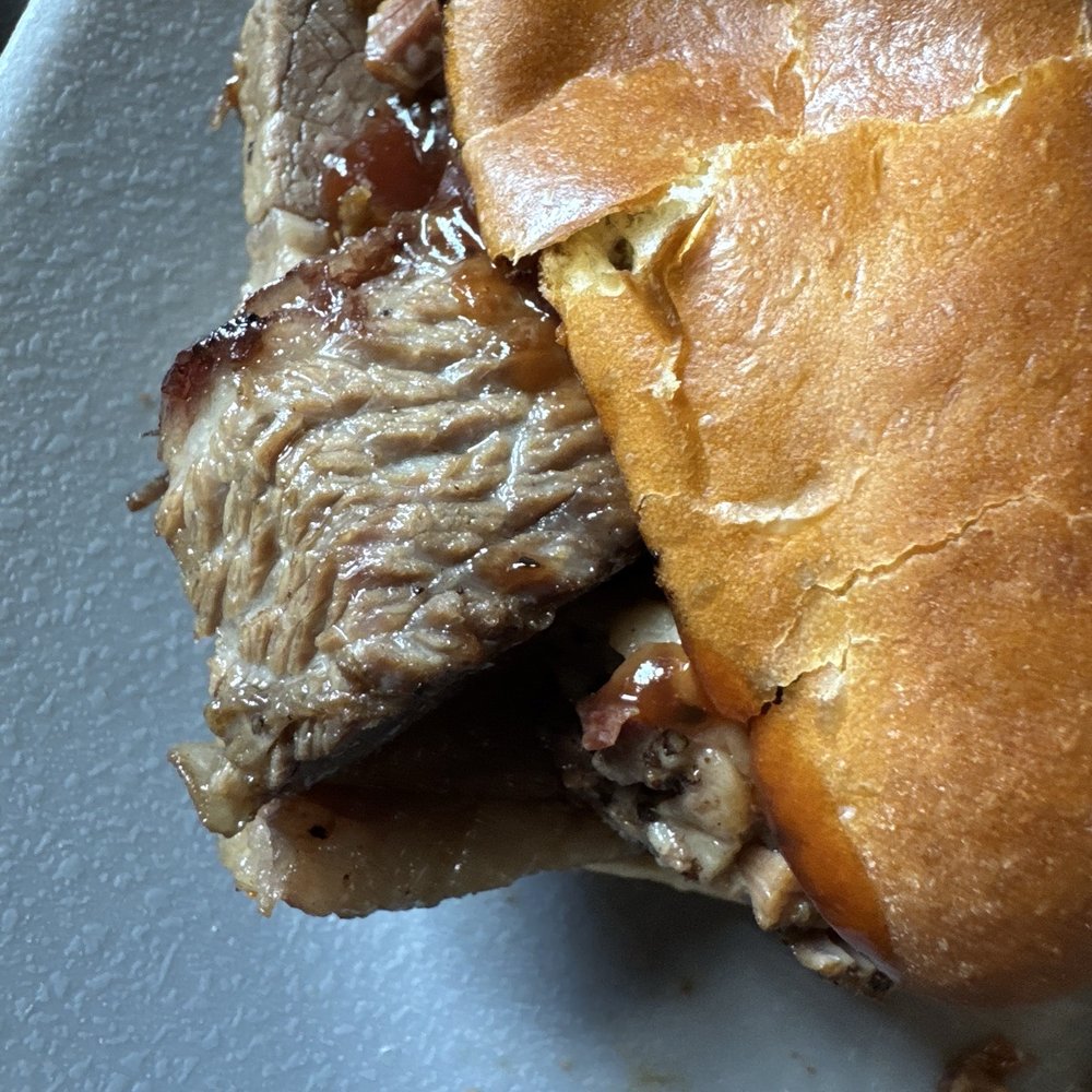Four Pegs - Brisket up close ..juicy! - Burgers Near Me - Louisville, Kentucky Four Pegs - Brisket up close ..juicy! - Burgers Near Me - Louisville, Kentucky