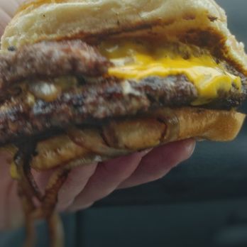 KC Burger Joint - Not the best shot, but you get the idea.  Double cheese. - Burgers Near Me - Northmoor, Missouri