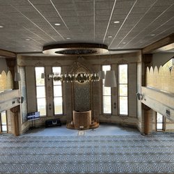Islamic Association of Greater Detroit - I.A.G.D. - Men's Prayer hall view from second floor (Women's area)