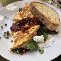 The wild mushroom omelette. Presentation of all the dishes is outstanding.