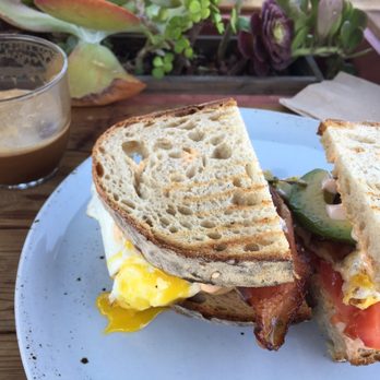 Blueys Kitchen - Fried egg sandwich... Super good! They ran out of country toast so I got it on ciabatta. Will have to try it w/the toast next time. - Cafes Near Me - Santa Monica, California Blueys Kitchen - Fried egg sandwich... Super good! They ran out of country toast so I got it on ciabatta. Will have to try it w/the toast next time. - Cafes Near Me - Santa Monica, California