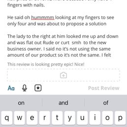 Saved review don't while seating in the nail salon