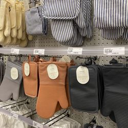 Target - W went in for potholders & oven mitts to match our kitchen. Their selection is meh.