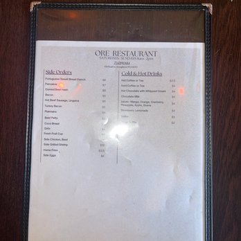 Ore A Love Story Restaurant - Back of menu - Breakfast & Brunch Near Me - Stoughton, Massachusetts Ore A Love Story Restaurant - Back of menu - Breakfast & Brunch Near Me - Stoughton, Massachusetts