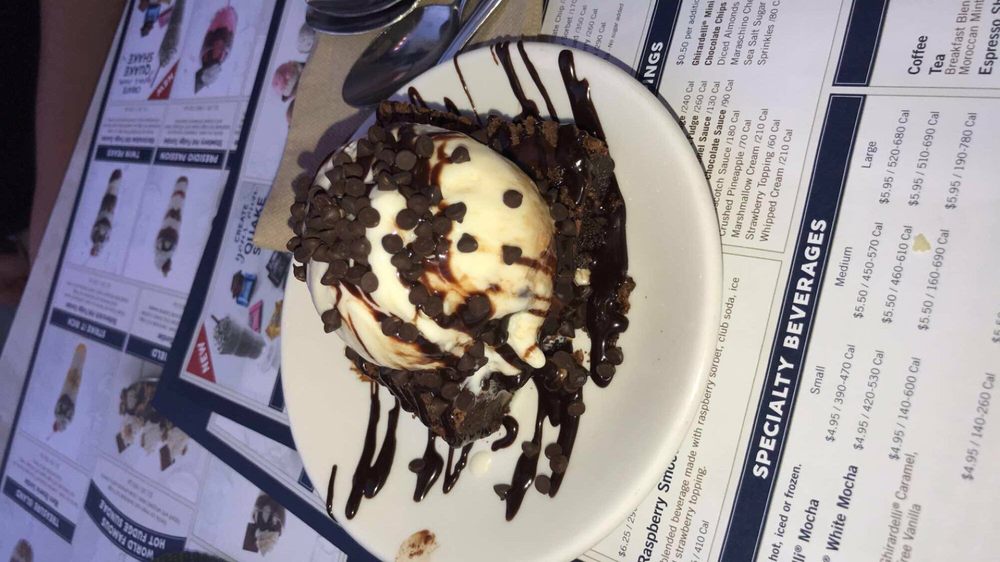 Miniature Vanilla Fudge Ice Cream Sundae topped with Whip Cream /& Straw