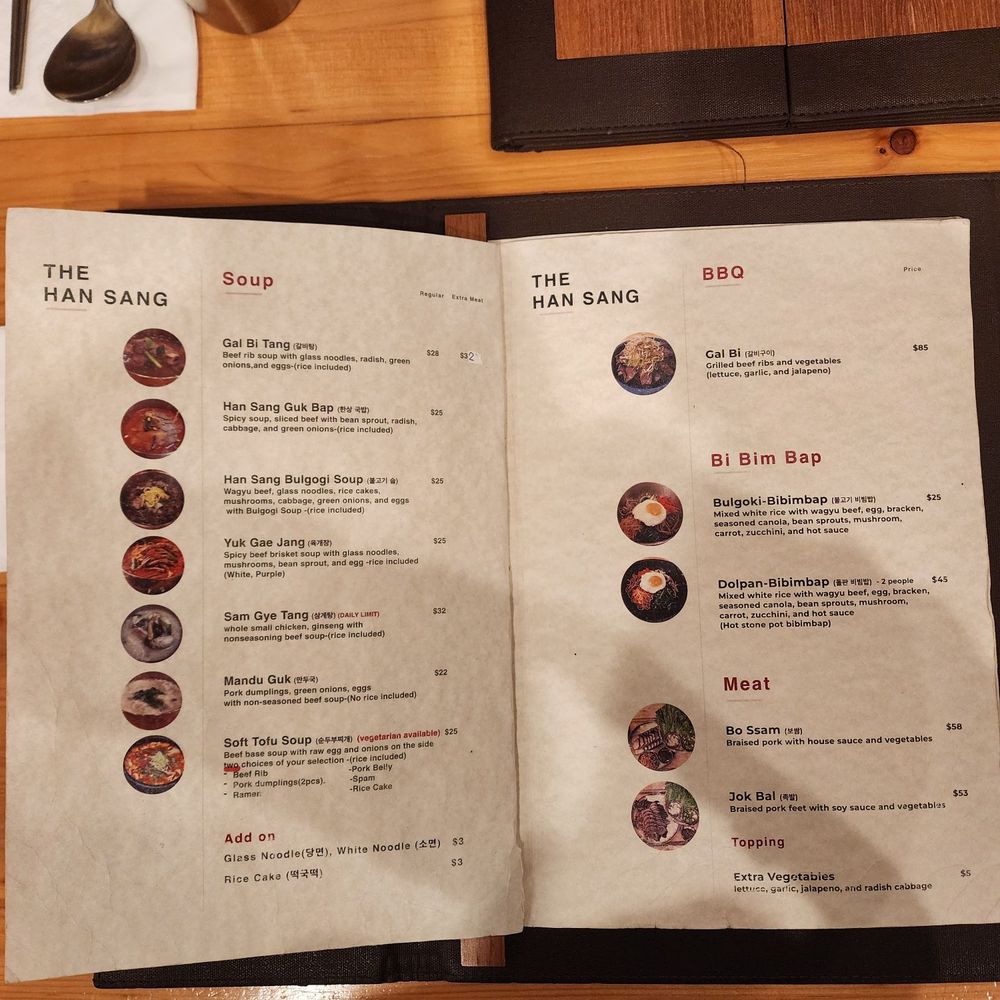 Han Sang - Menu - Korean Near Me - Millbrae, California Han Sang - Menu - Korean Near Me - Millbrae, California